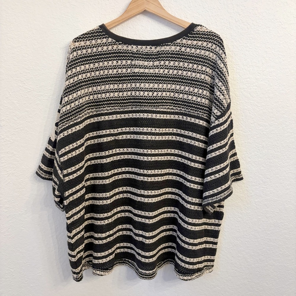 We The Free People Fun In the Sun Tee Crochet Knit Top M Star Boho Oversized NWT - Picture 6 of 11